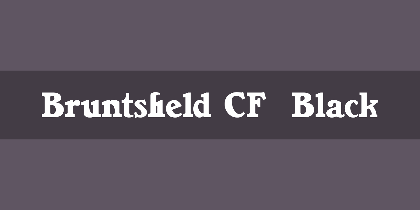 Beispiel einer Bruntsfield CF-Schriftart