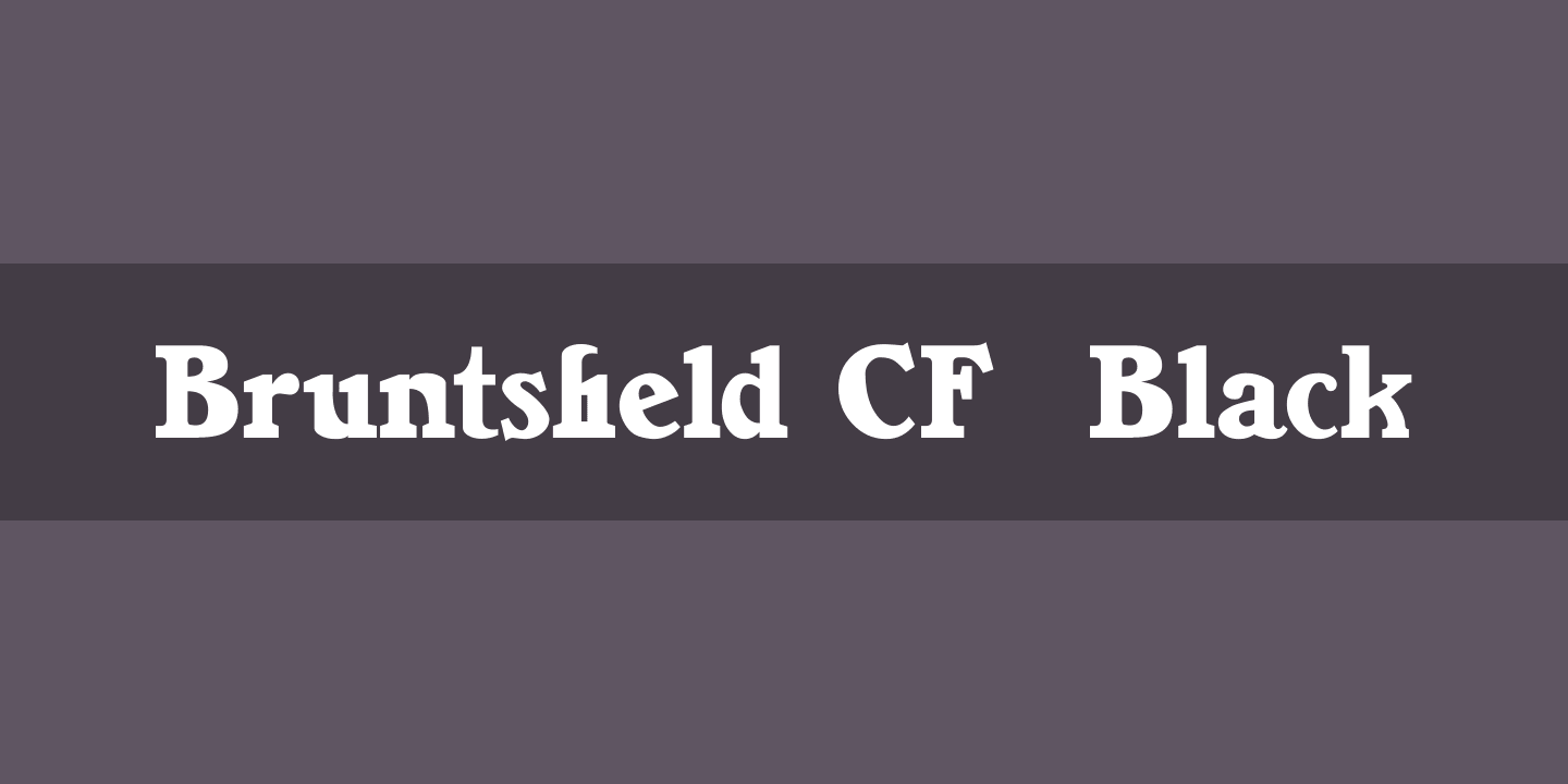 Beispiel einer Bruntsfield CF Regular-Schriftart