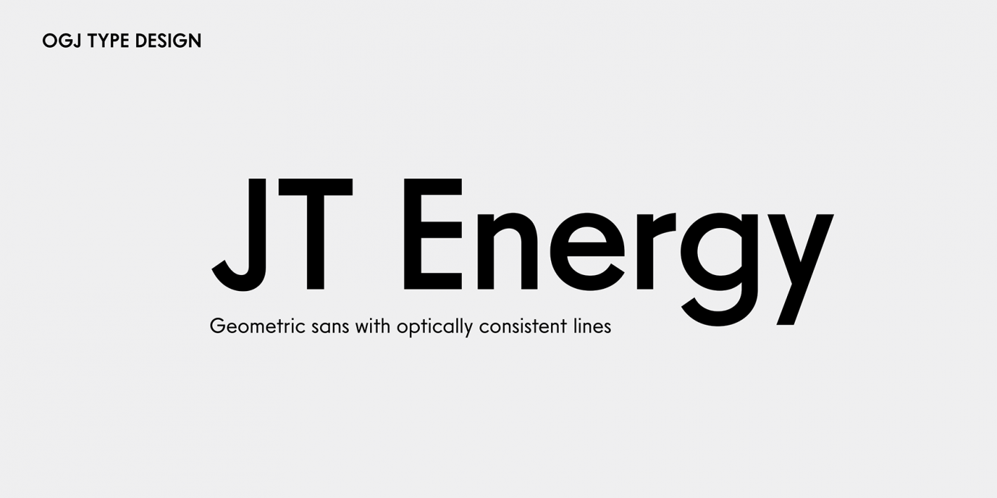 Beispiel einer JT Energy-Schriftart