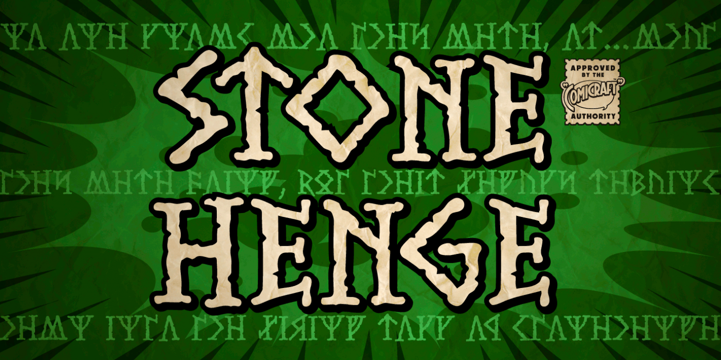 Beispiel einer Stonehenge-Schriftart