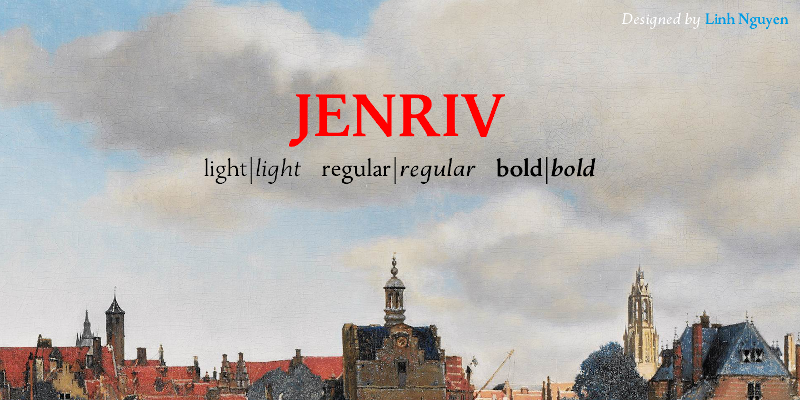 Beispiel einer Jenriv Titling-Schriftart