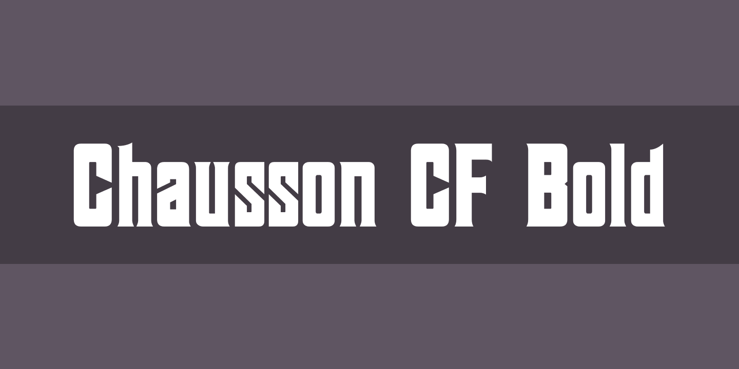 Beispiel einer Chausson CF-Schriftart
