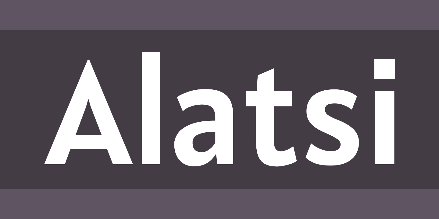 Beispiel einer Alatsi-Schriftart
