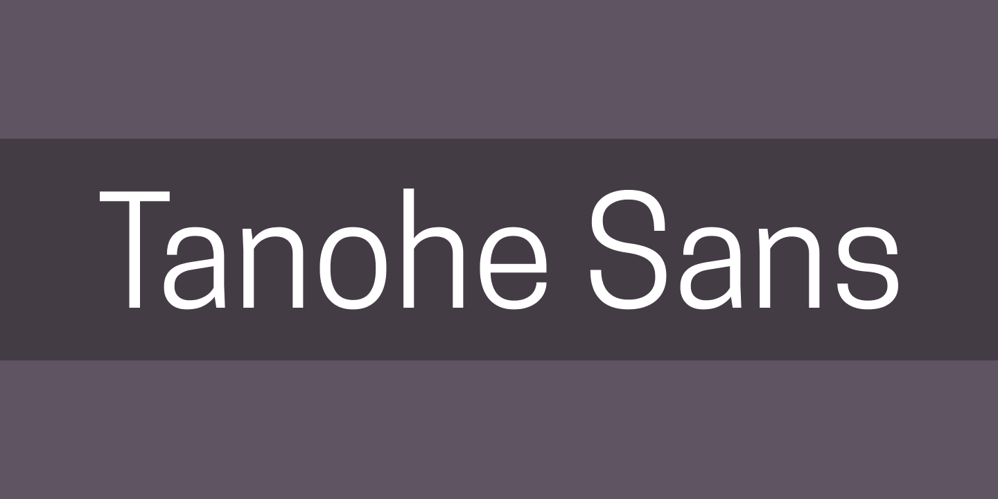 Beispiel einer Tanohe Sans-Schriftart