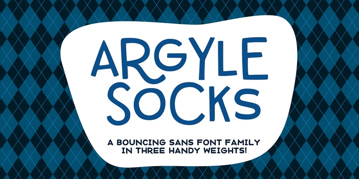 Beispiel einer Argyle Socks Regular-Schriftart