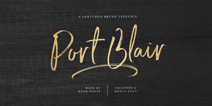 Beispiel einer Port Blair-Schriftart