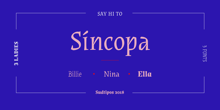Beispiel einer Sincopa-Schriftart