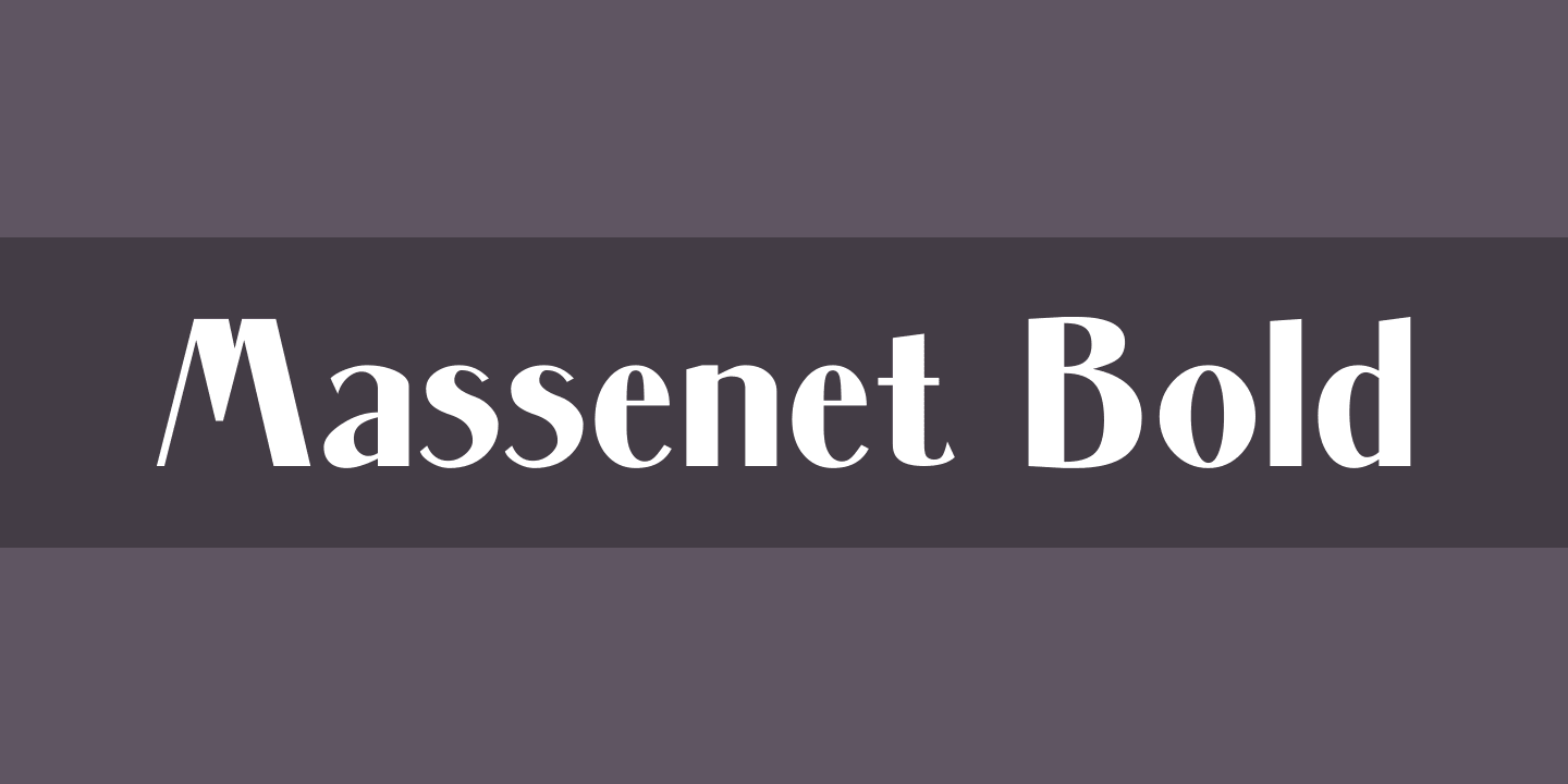 Beispiel einer Massenet-Schriftart