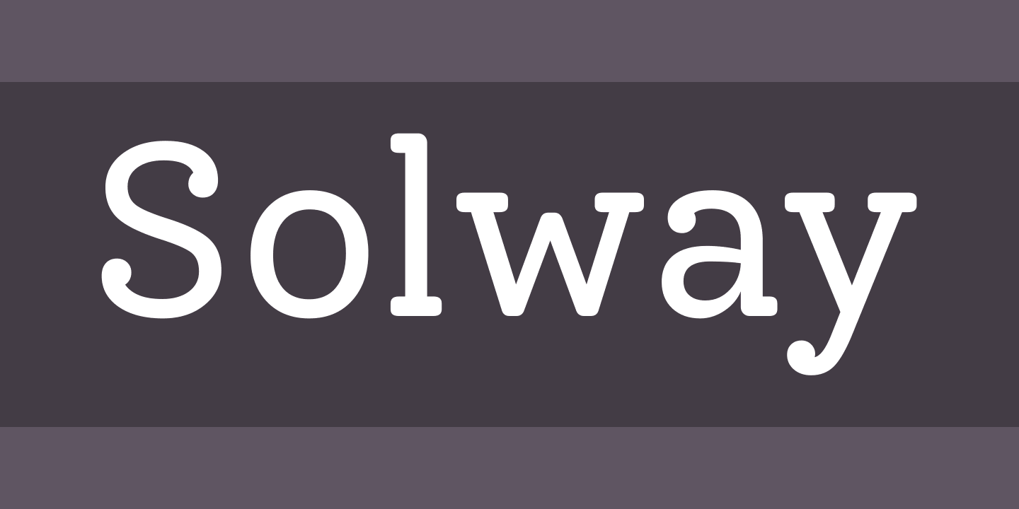 Beispiel einer Solway-Schriftart