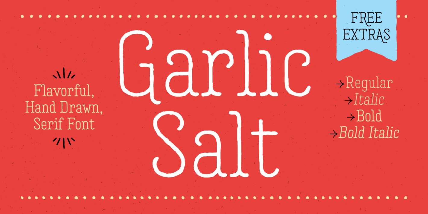 Beispiel einer Garlic Salt-Schriftart