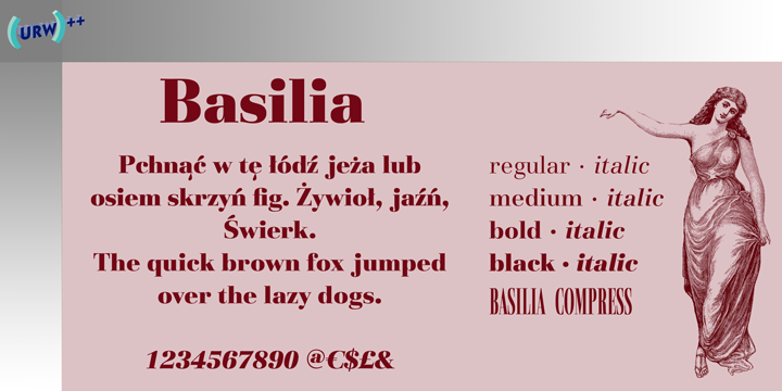 Beispiel einer Basilia-Schriftart