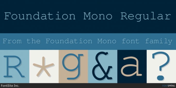 Beispiel einer Foundation Mono-Schriftart