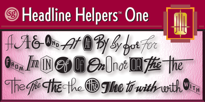 Beispiel einer Headline Helpers SG One-Schriftart