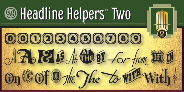 Beispiel einer Headline Helpers SG One-Schriftart