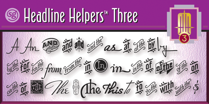 Beispiel einer Headline Helpers SG One-Schriftart