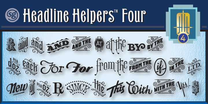 Beispiel einer Headline Helpers SG One-Schriftart