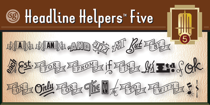 Beispiel einer Headline Helpers SG One-Schriftart