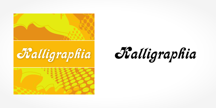 Beispiel einer Kalligraphia Regular-Schriftart