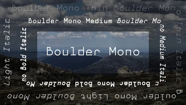 Beispiel einer Boulder Mono-Schriftart