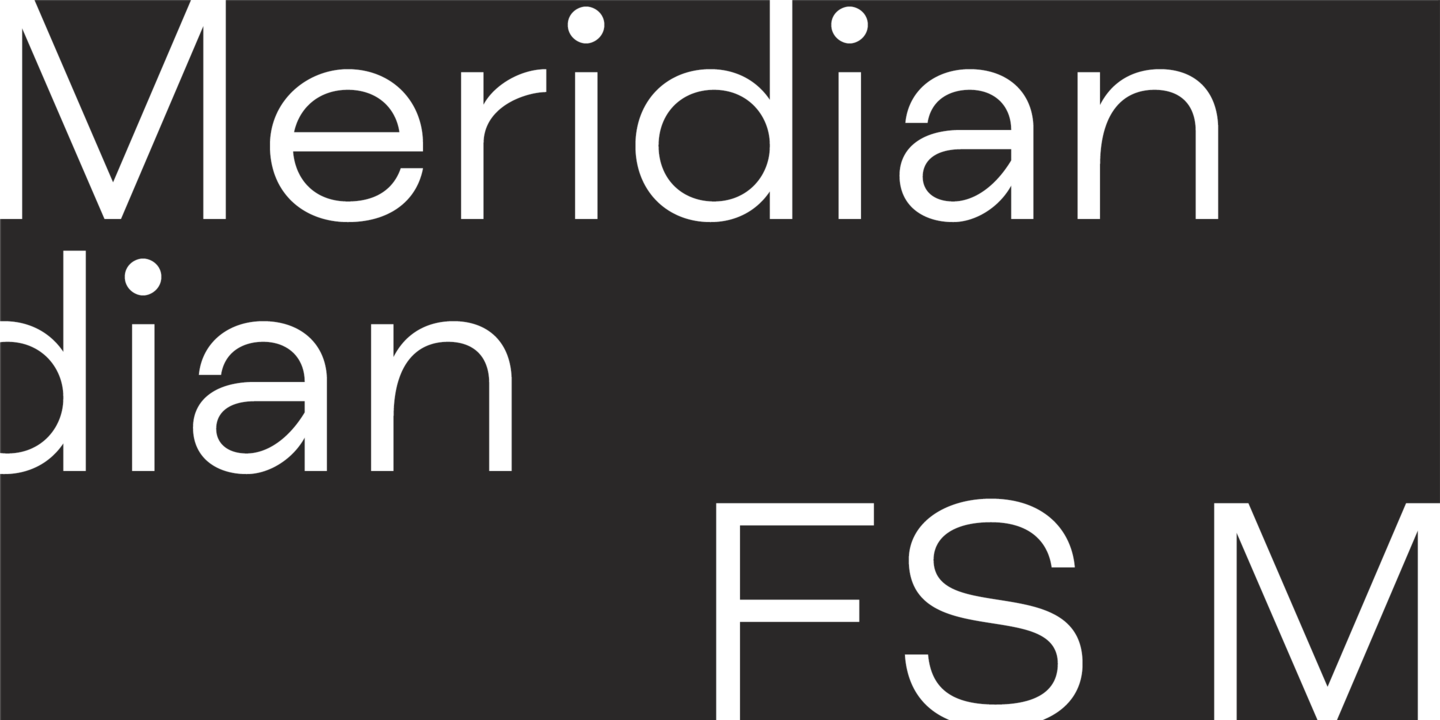 Beispiel einer FS Meridian Thin-Schriftart