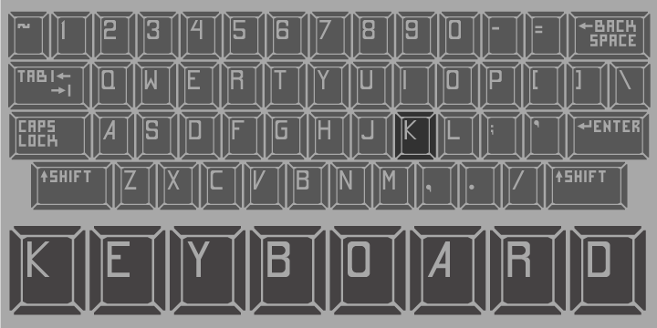 Beispiel einer Keyboard-Schriftart