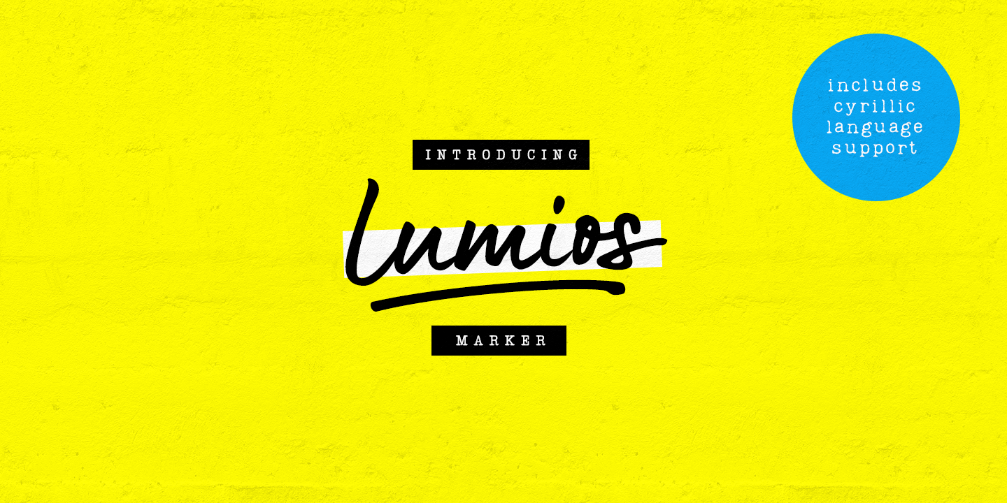 Beispiel einer Lumios Marker-Schriftart