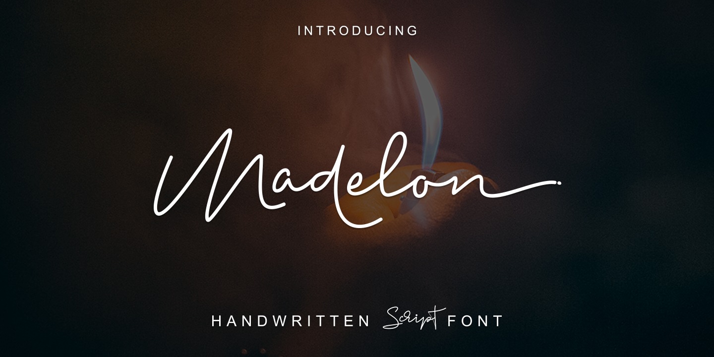 Beispiel einer Madelon Script-Schriftart