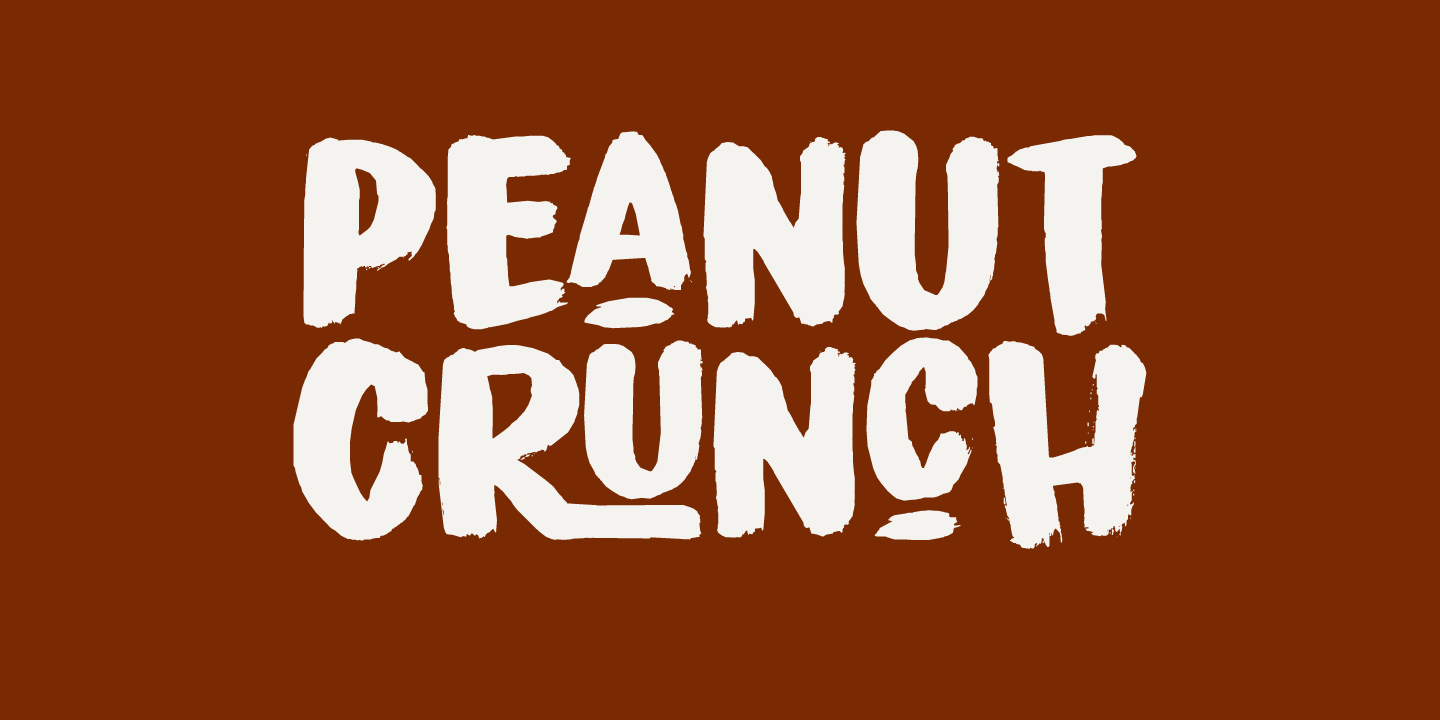 Beispiel einer Peanut Crunch-Schriftart