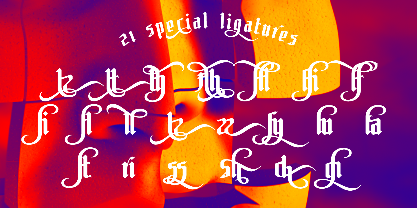 Beispiel einer Phagoth Regular-Schriftart