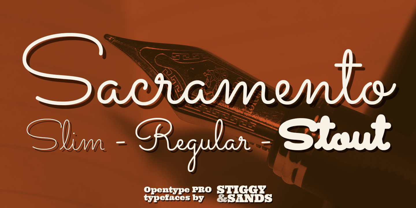 Beispiel einer Sacramento Pro-Schriftart