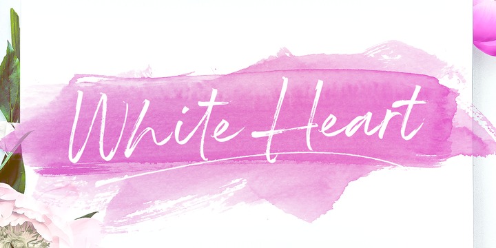 Beispiel einer White Heart-Schriftart