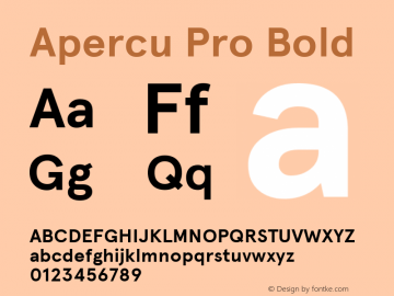 Beispiel einer Apercu Condensed Pro Medium-Schriftart