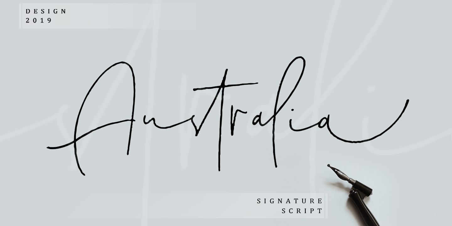 Beispiel einer Australia-Schriftart