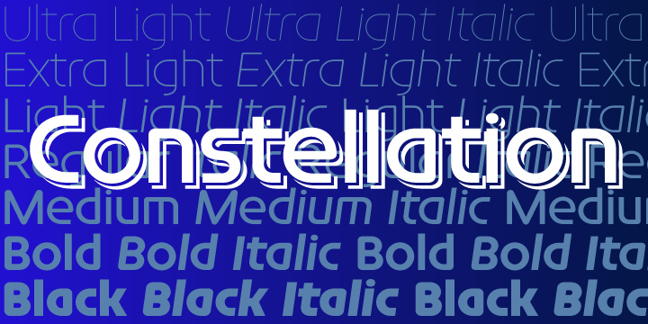 Beispiel einer Constellation TL Pro Bold-Schriftart