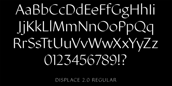 Beispiel einer Displace 2.0 Black-Schriftart