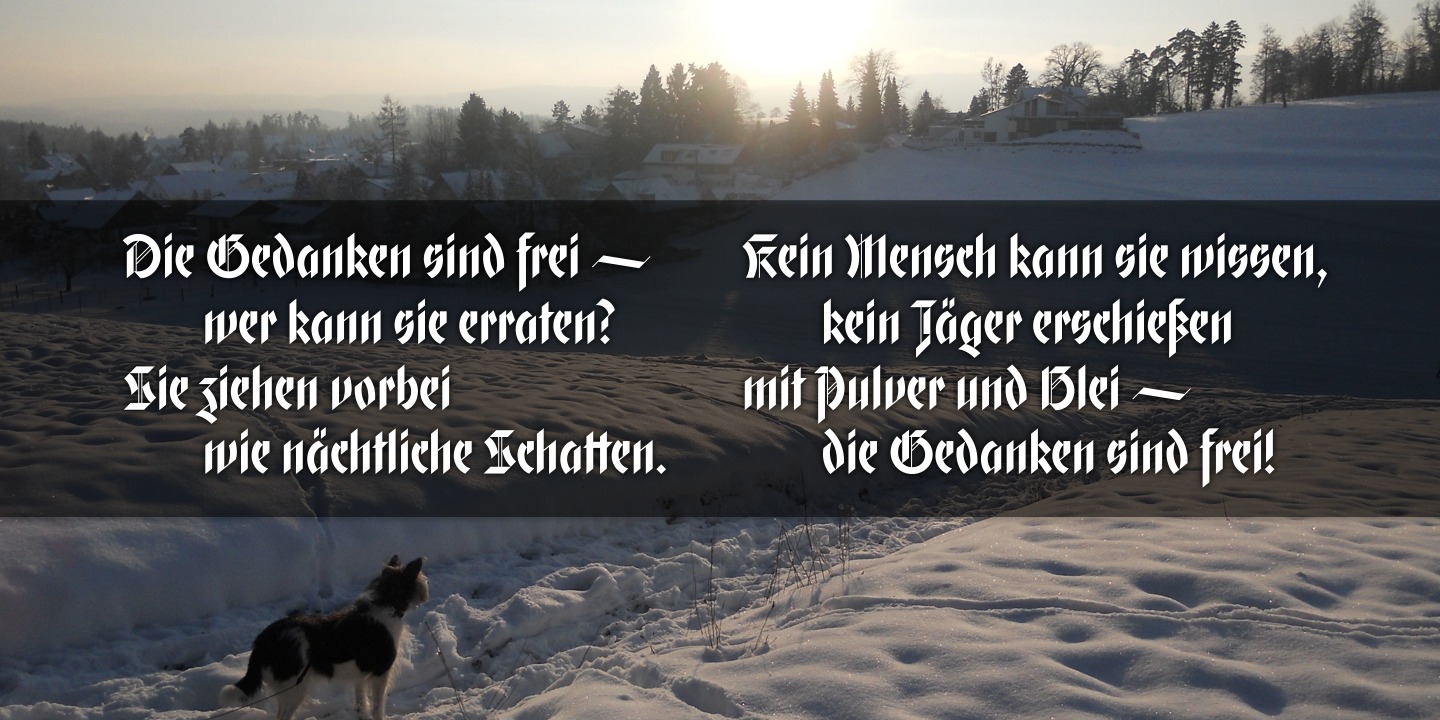 Beispiel einer Gryffensee Eins-Schriftart