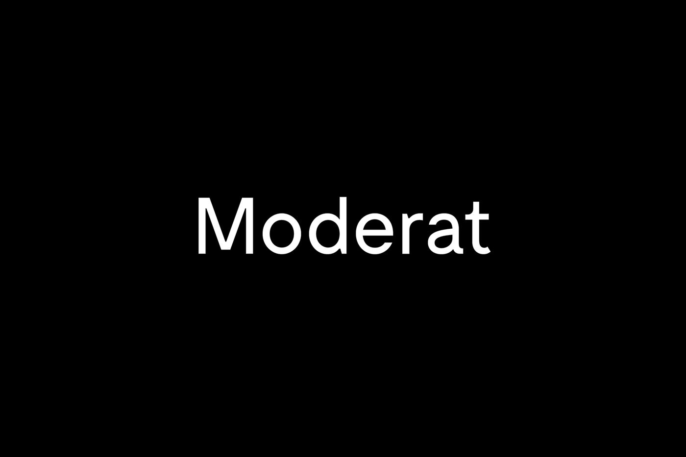 Beispiel einer Moderat-Schriftart