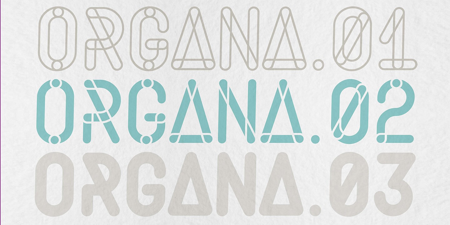 Beispiel einer Organa Regular-Schriftart