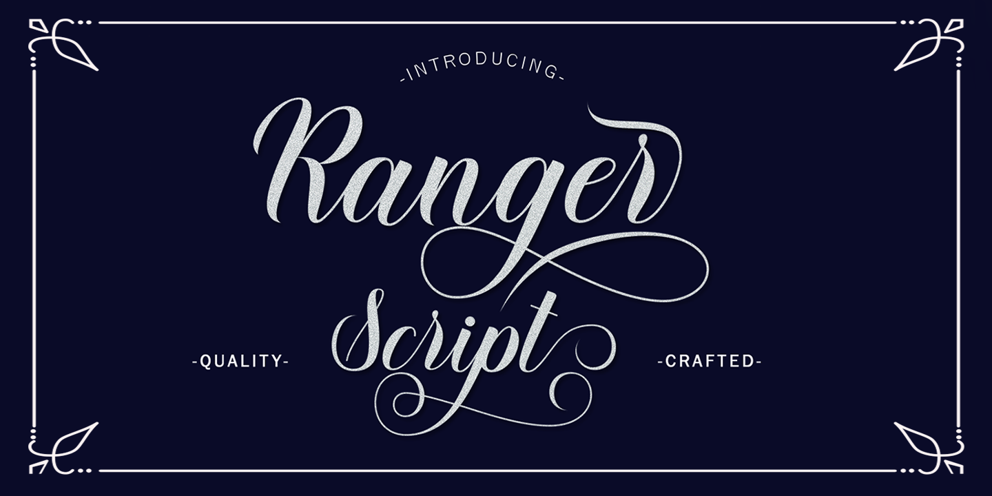 Beispiel einer Ranger Script Regular-Schriftart