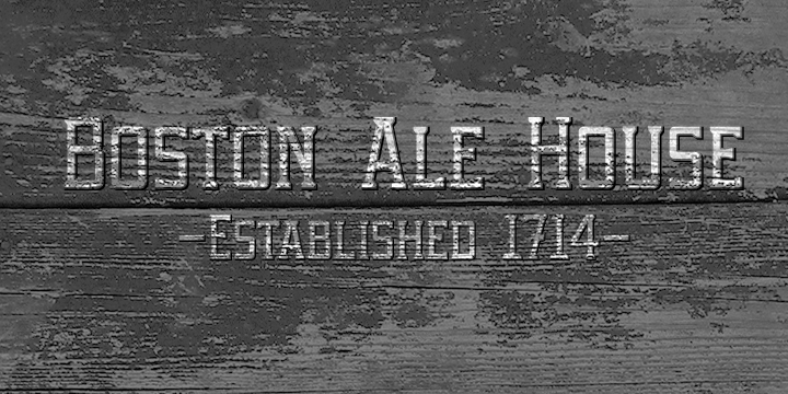 Beispiel einer Portsmouth Custom Hatch-Schriftart