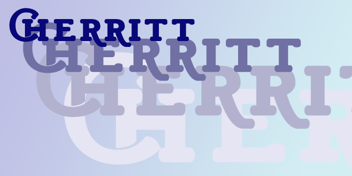 Beispiel einer Cherritt Cherritt Exp Bold Small Capitals-Schriftart