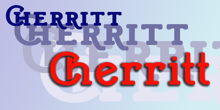 Beispiel einer Cherritt Cherritt Embossed Small Caps-Schriftart