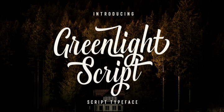 Beispiel einer Greenlight Script-Schriftart
