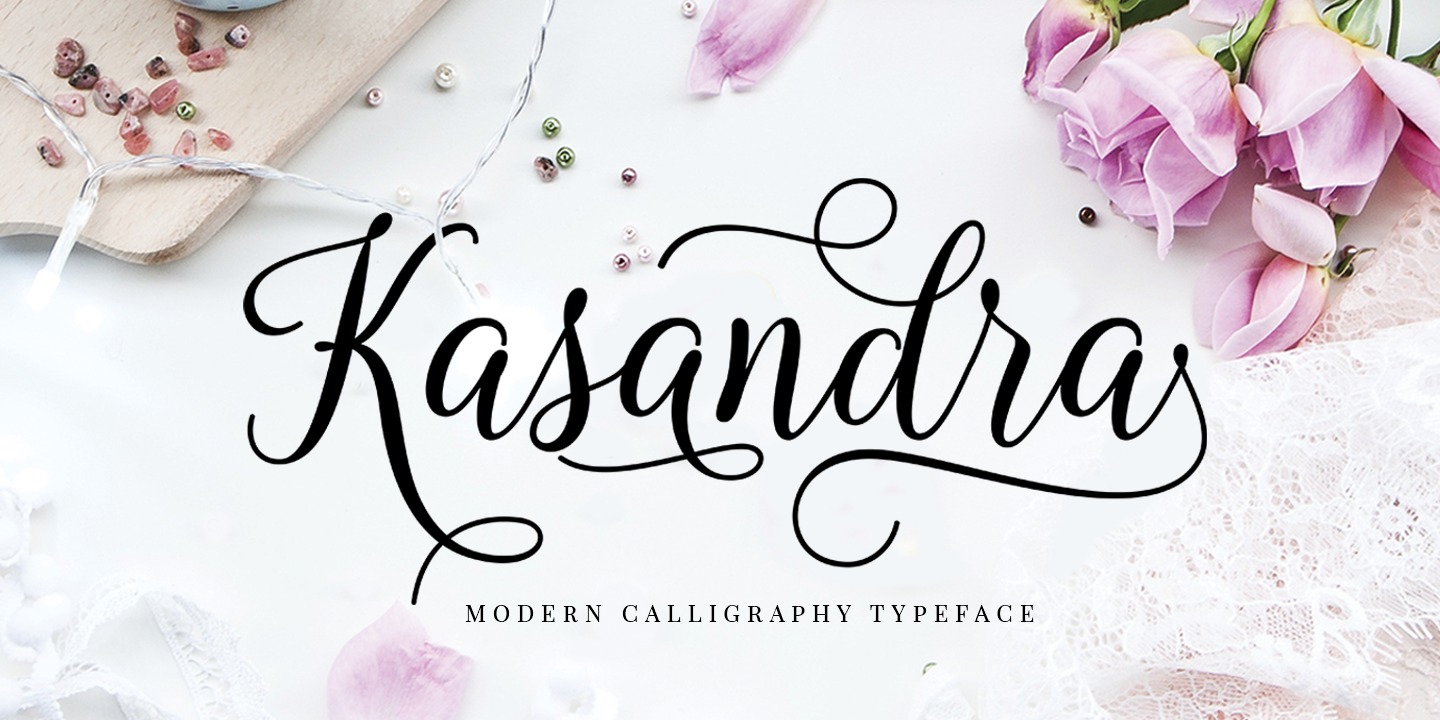 Beispiel einer Kasandra Script-Schriftart