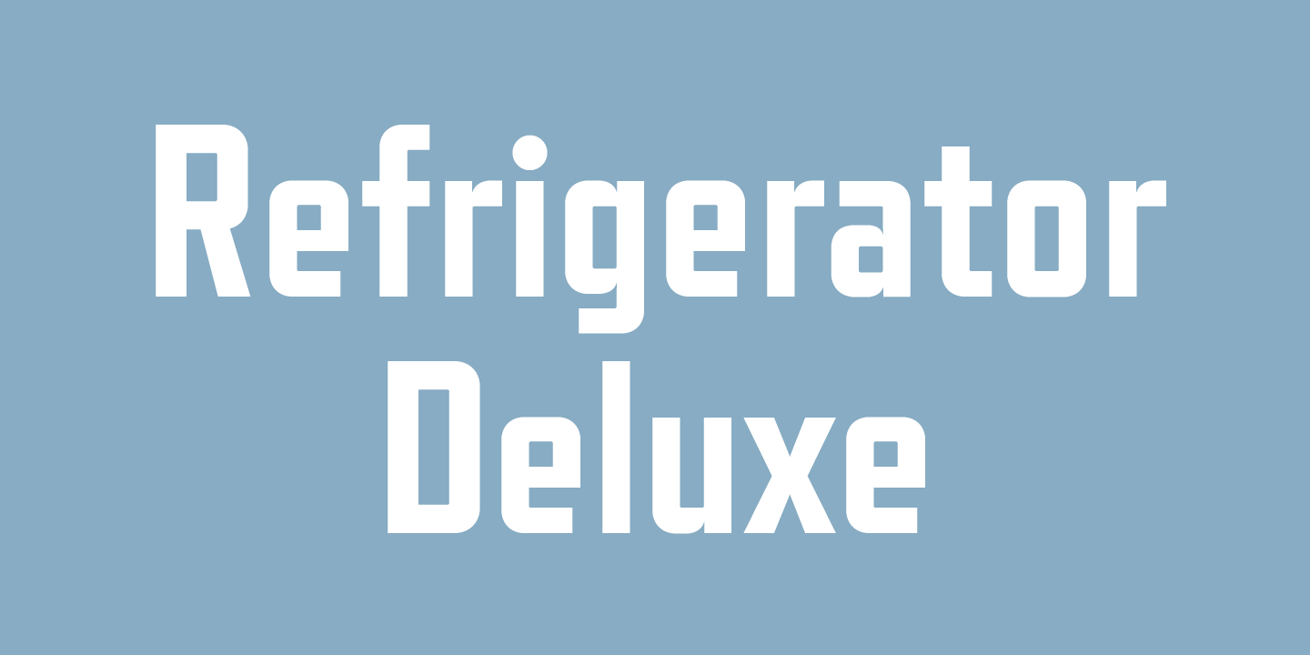 Beispiel einer Refrigerator Deluxe-Schriftart