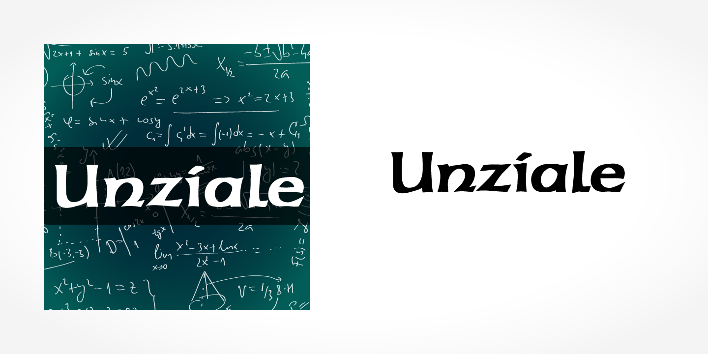 Beispiel einer Unziale Bold-Schriftart