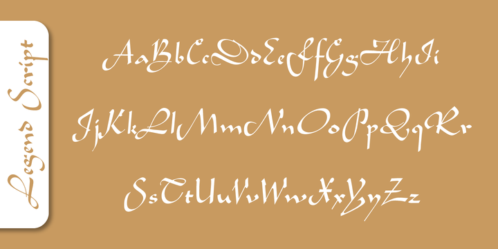Beispiel einer Legend Script Regular-Schriftart