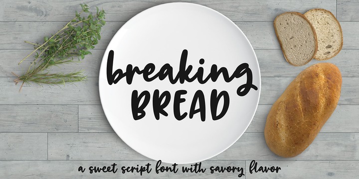 Beispiel einer Breaking Bread-Schriftart