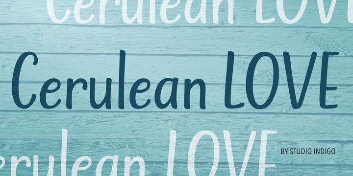 Beispiel einer Cerulean Love-Schriftart
