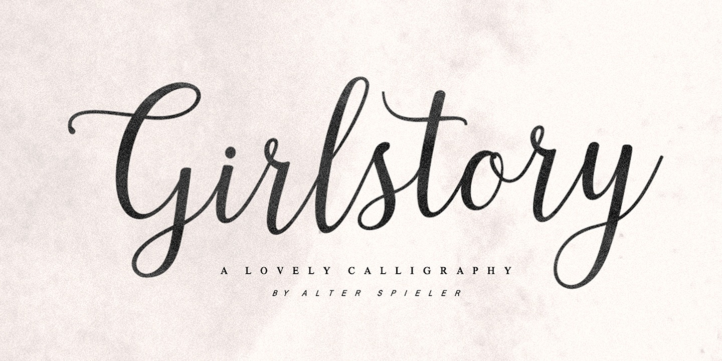 Beispiel einer Girlstory Script-Schriftart